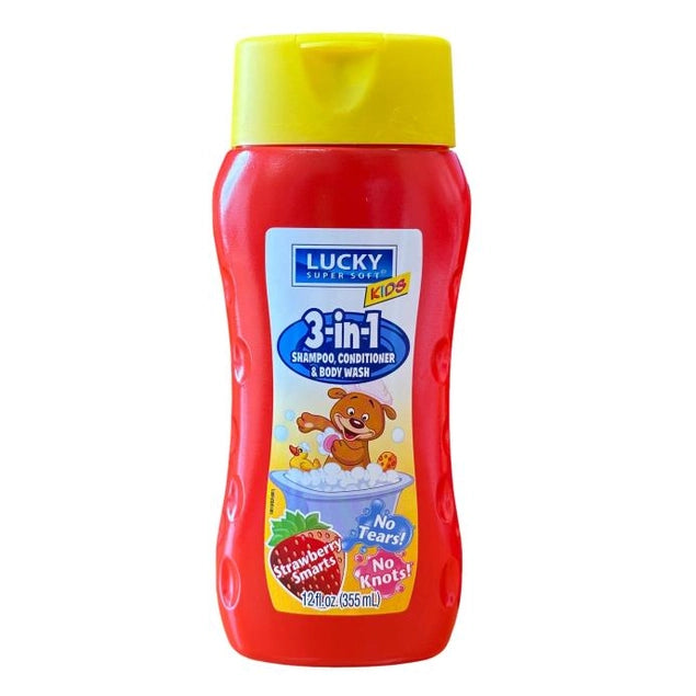 12 OZ KIDS STRAWBERRY 3 IN 1 SHAMPOO CONDITIONER & WASH